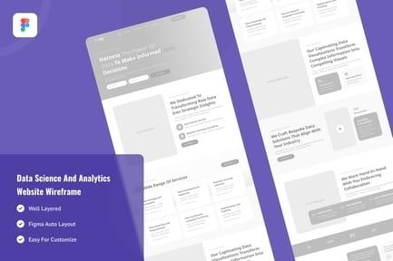 Gråskaliga webbwireframes med kort, knappar och tydlig visuell hierarki